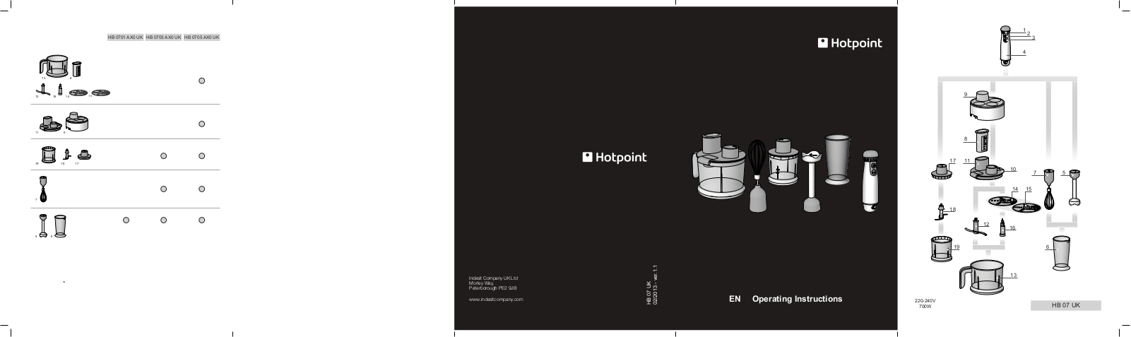 HOTPOINT HB 0705 AX0 UK, HB 0703 AX0 UK User Manual