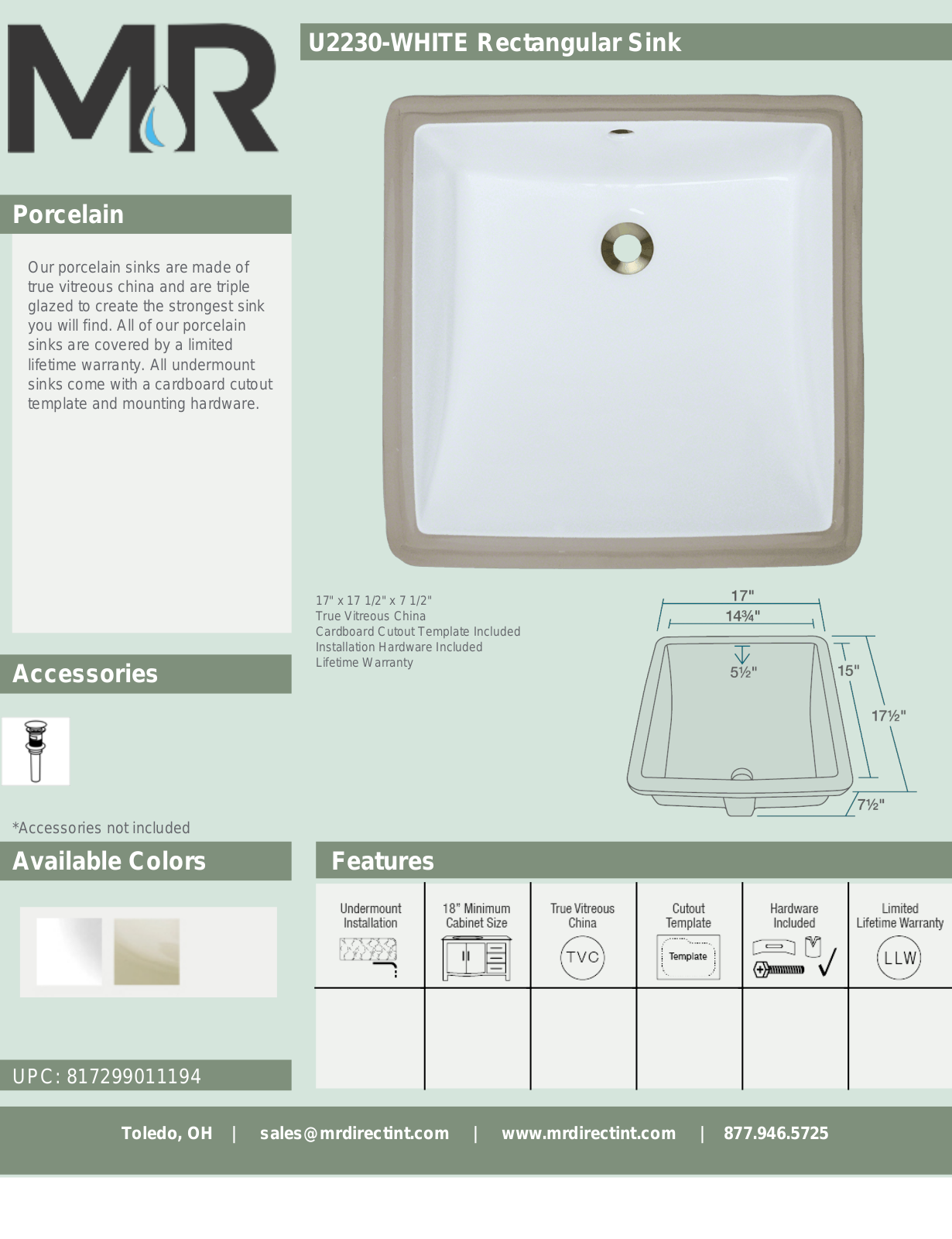 MR Direct MRDR1931 Specifications - ManualMachine.com
