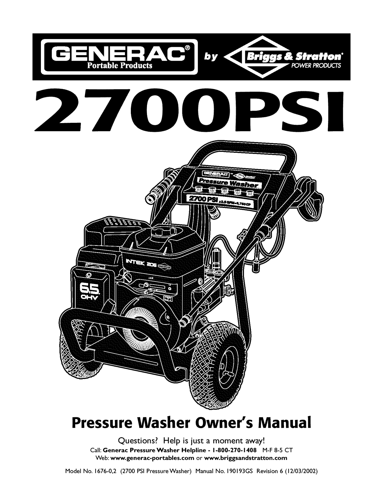 Generac 1676-2, 1676-0 Owner’s Manual - ManualMachine.com