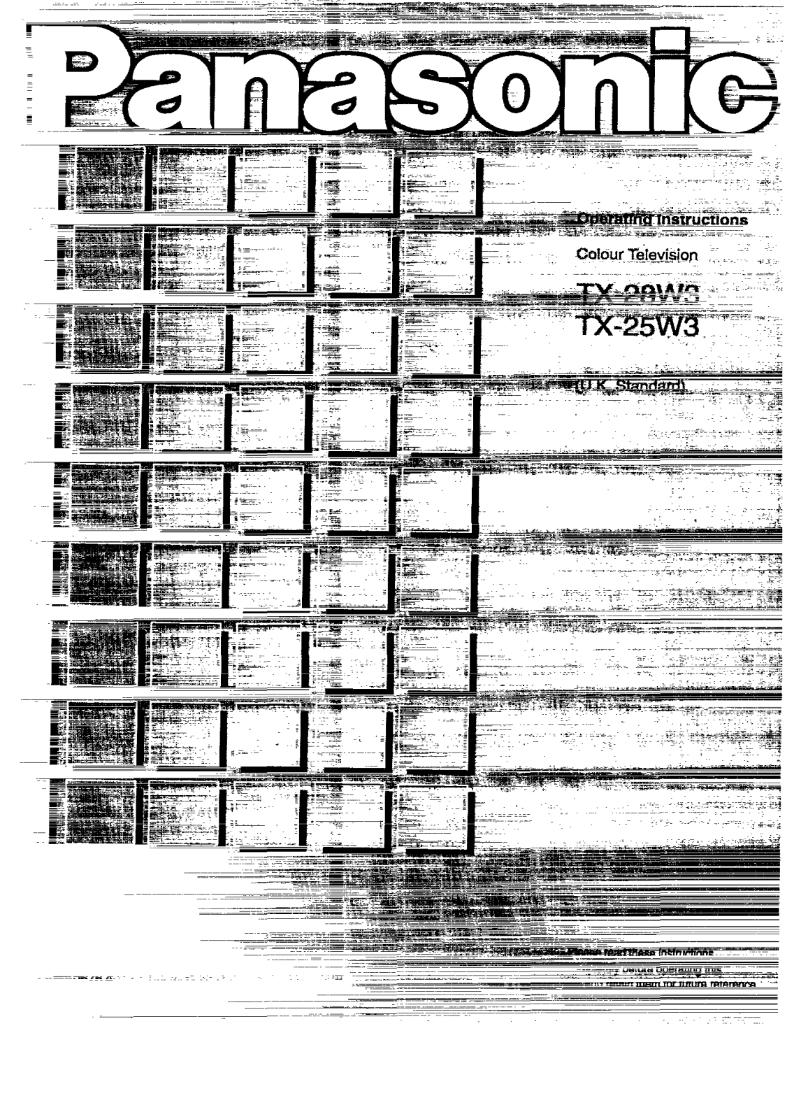 Panasonic TX-28W3, TX-25W3 User Manual