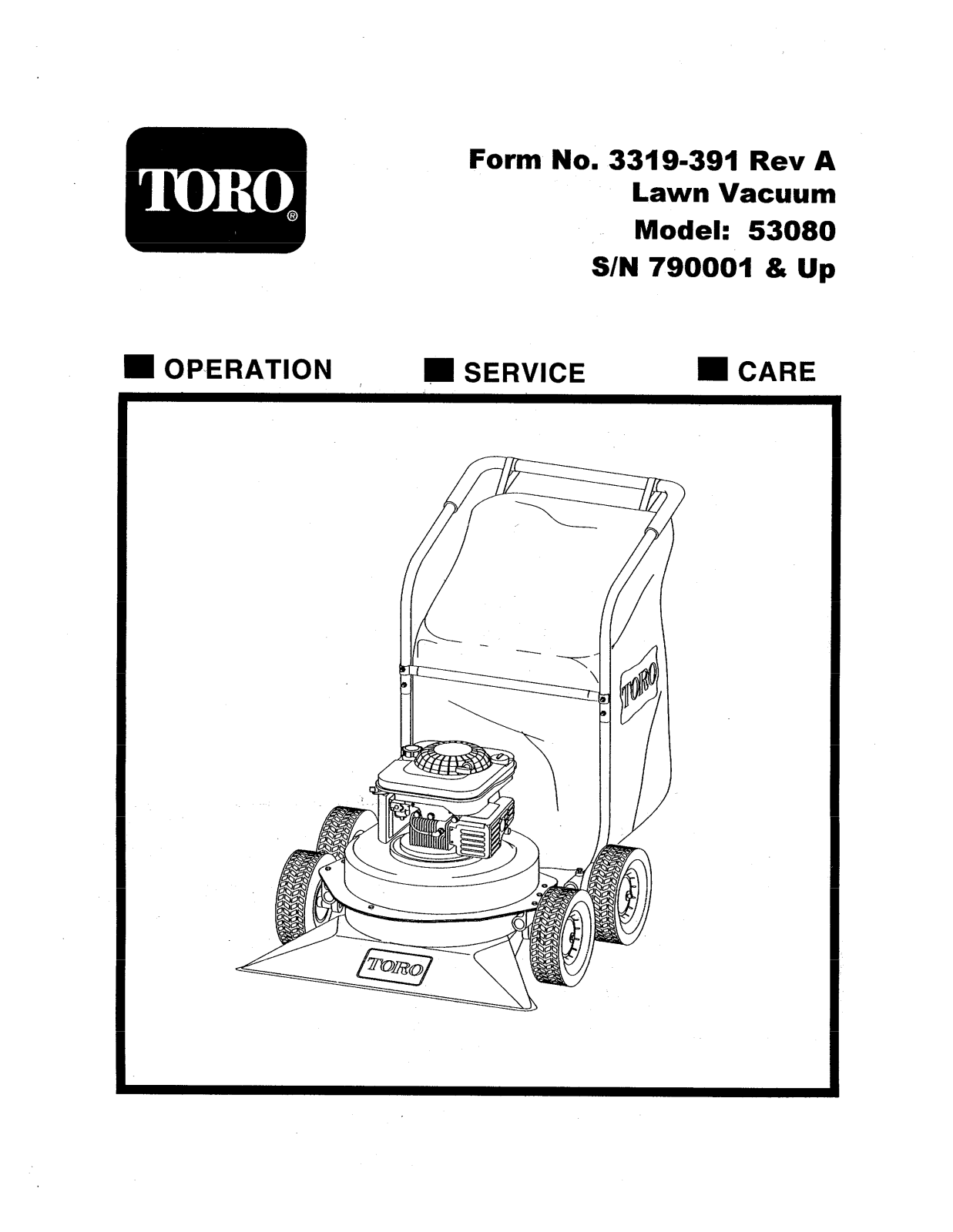 Toro 53080 Operator's Manual