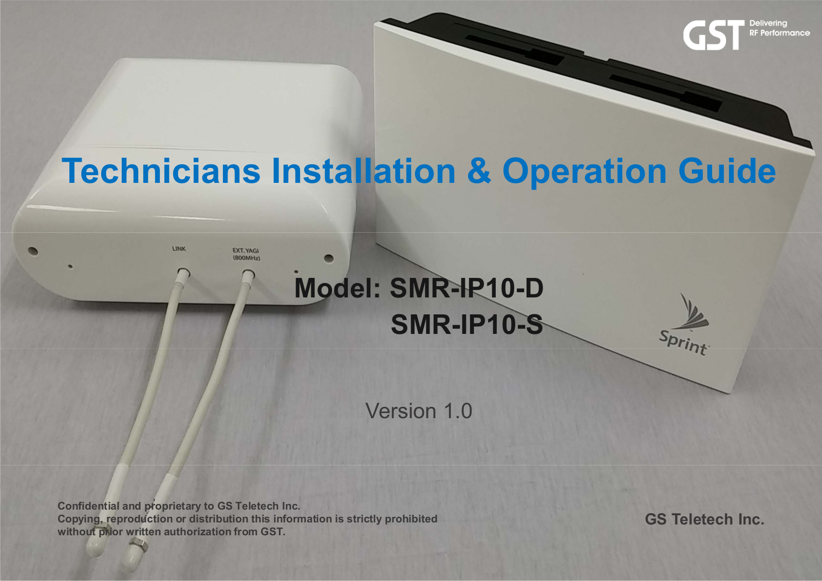 GS Instech SMR IP10 S, SMR IP10 D User Manual