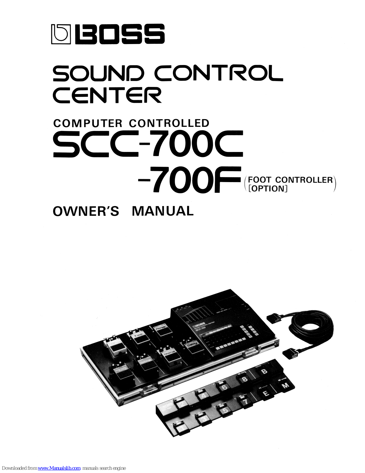 Boss SCC-700C, SCC-700F Owner's Manual