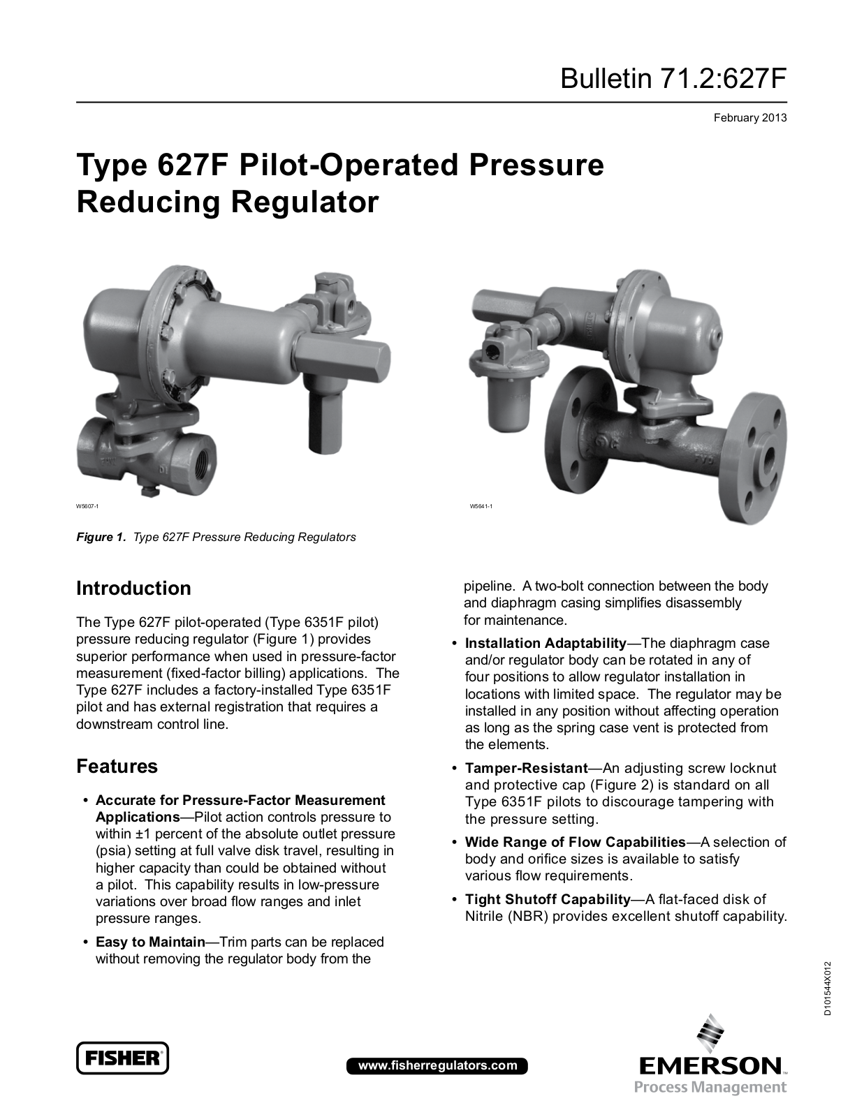 Emerson 627F Data Sheet