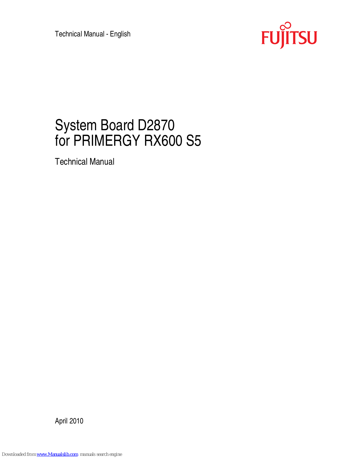 Fujitsu D2870 Tehnical Manual