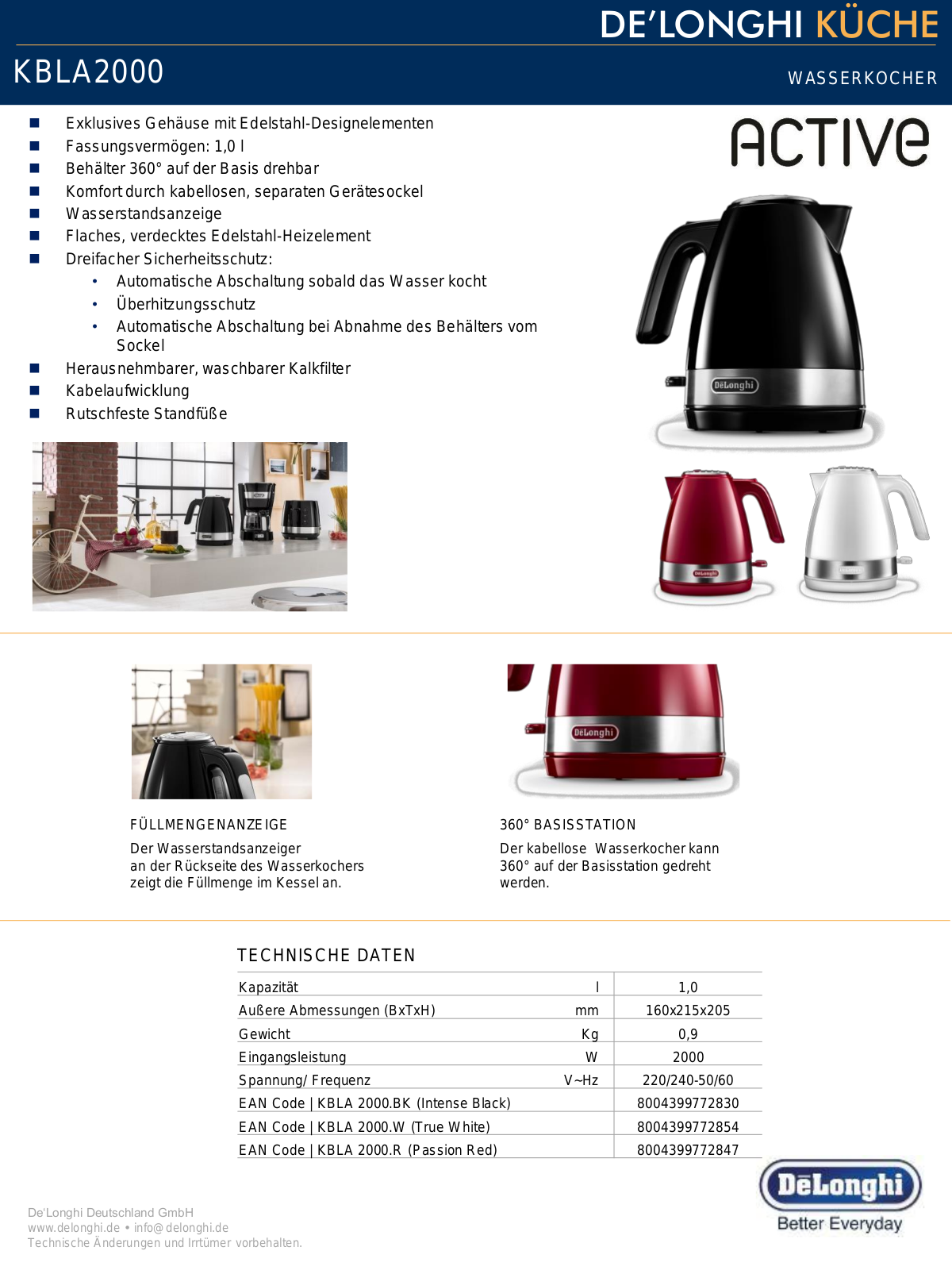 De'Longhi KBLA2000 Service Manual