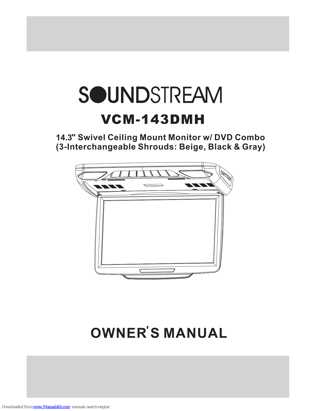 Soundstream VCM-143DMH Owner's Manual