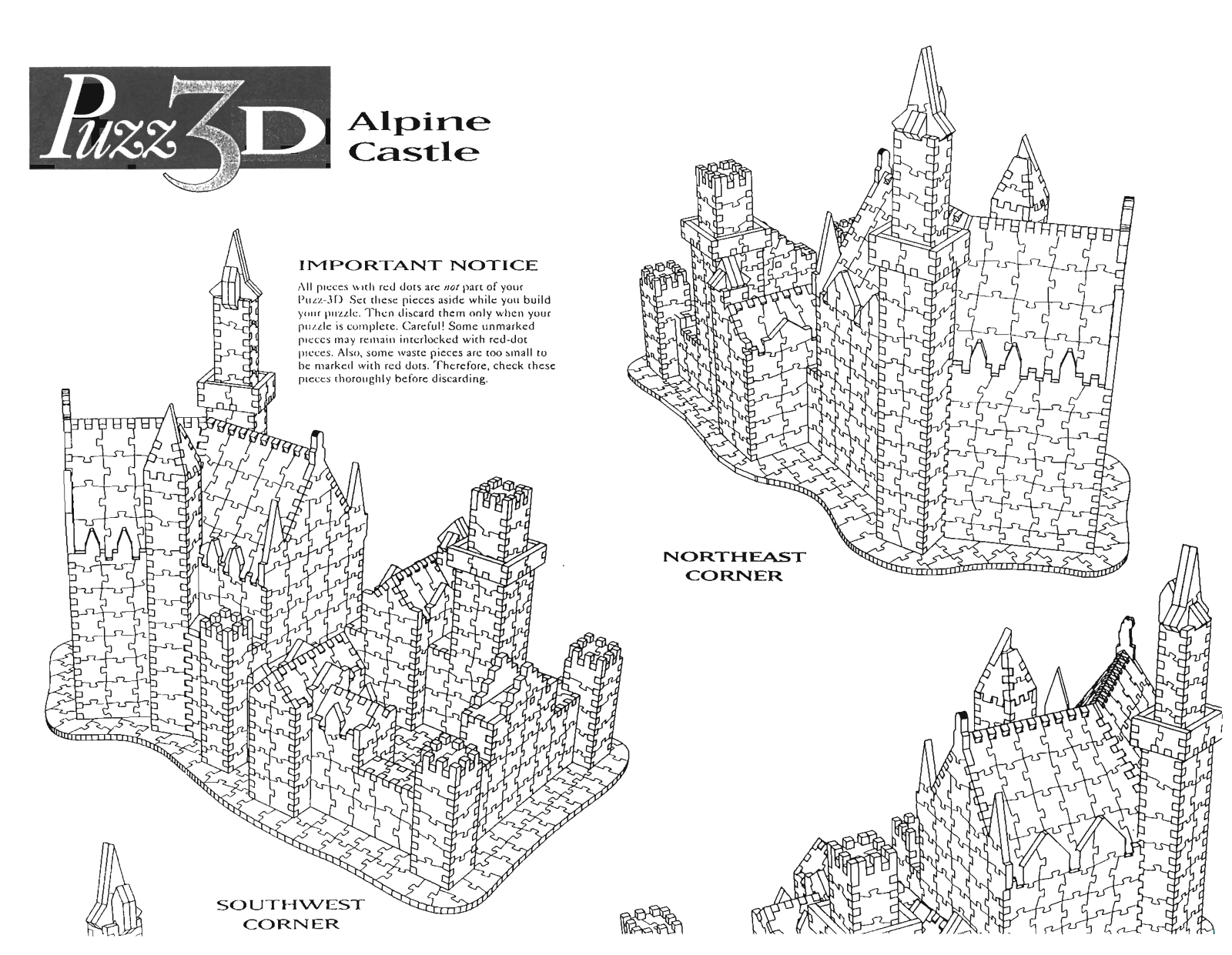 Hasbro PUZZ 3D ALPINE CASTLE User Manual