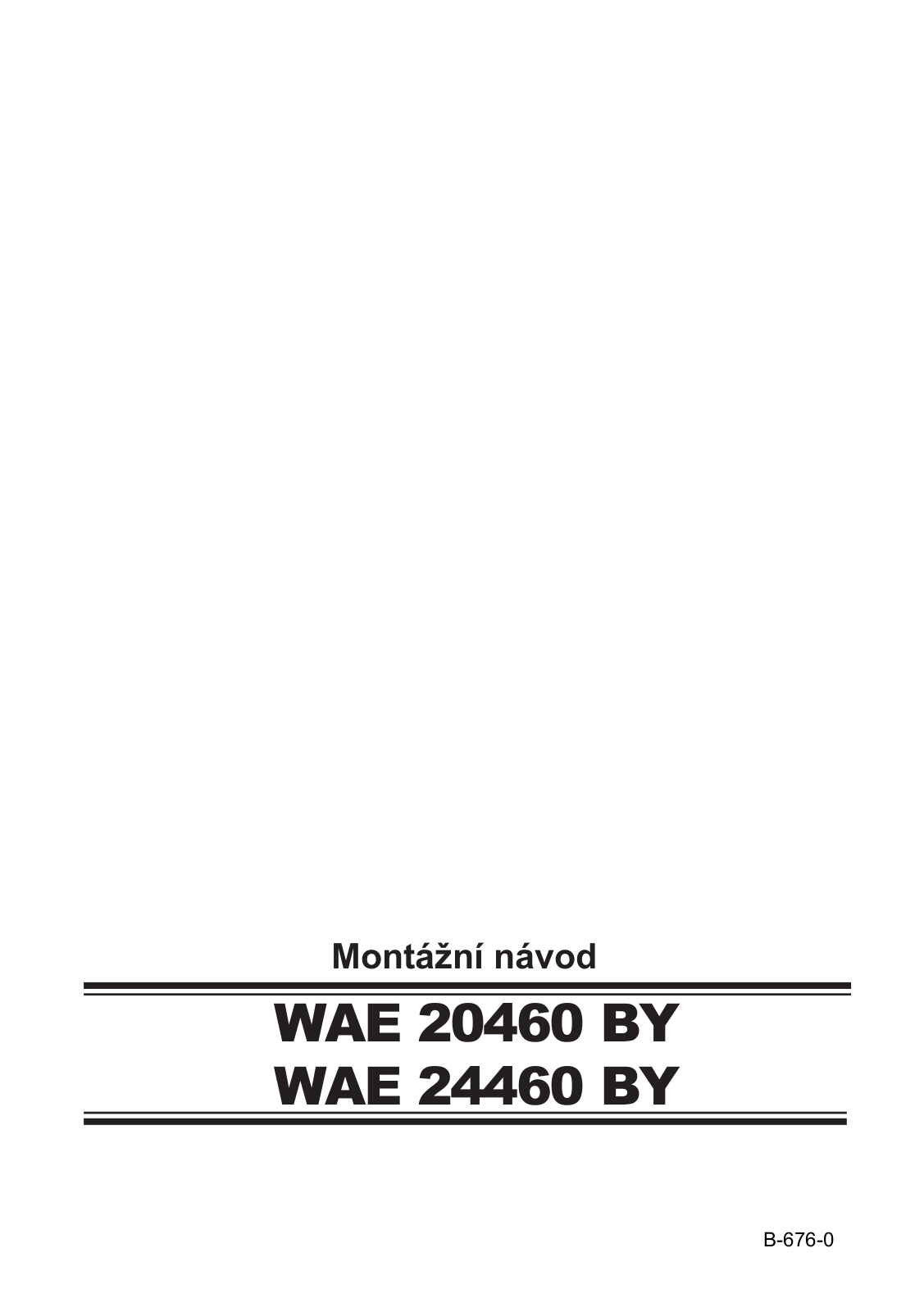 Bosch WAE 20460BY User Manual