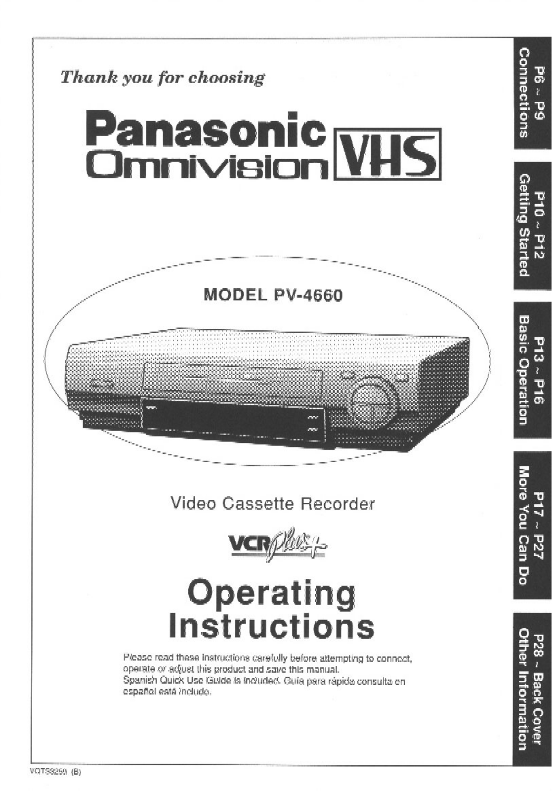 Panasonic PV-4660 User Manual