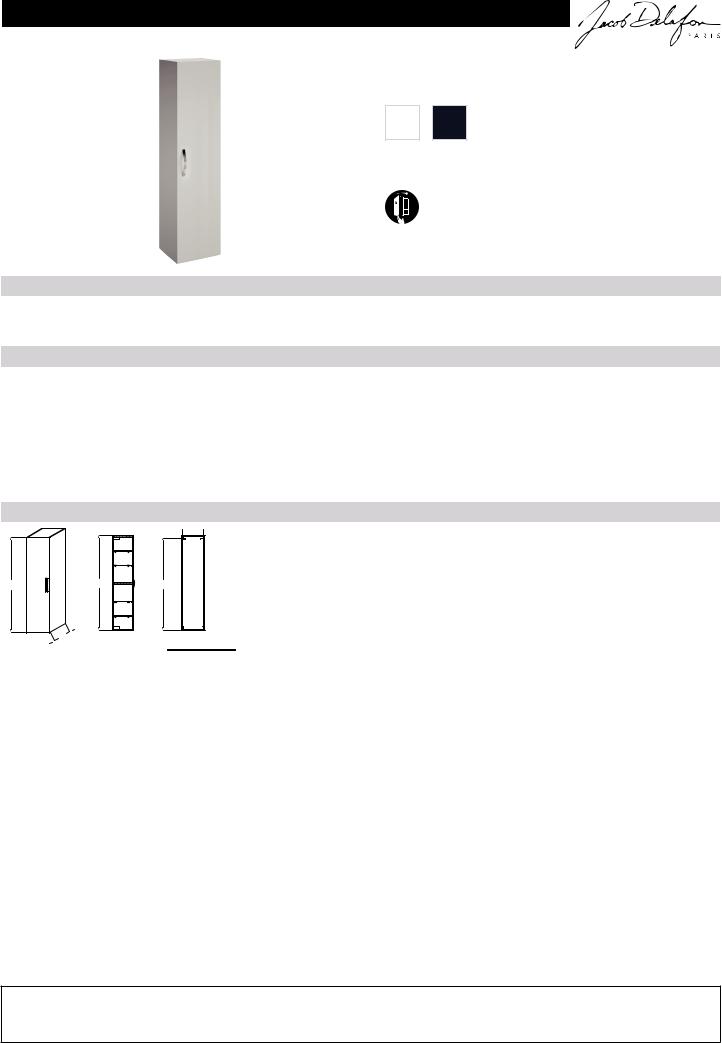 Jacob Delafon OLA EB396-NR, OLA EB396-N14 User guide