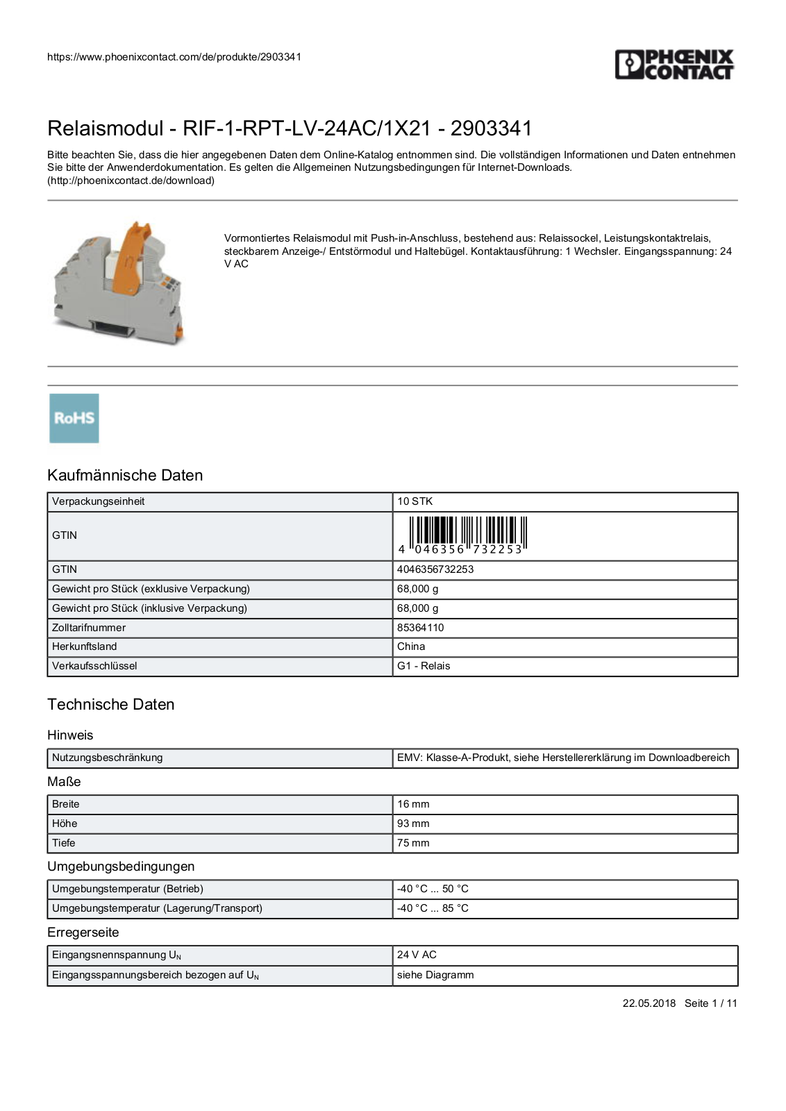 PHOENIX-CONTACT PHOE 2903341 Datasheet - ManualMachine.com