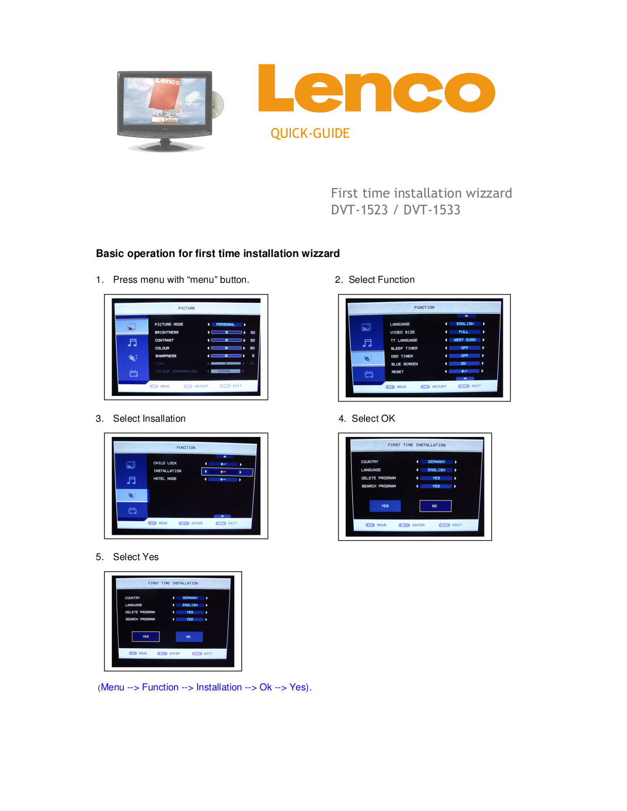 Lenco DVT-1523 User Manual