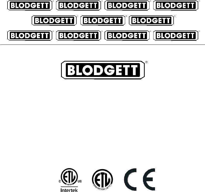 Blodgett BCT6262E, BCT62102E, BCT61101E, BCT6161E, BCT102E User Manual