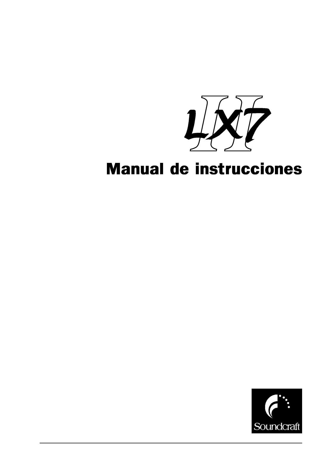 Soundcraft LX7II User Manual