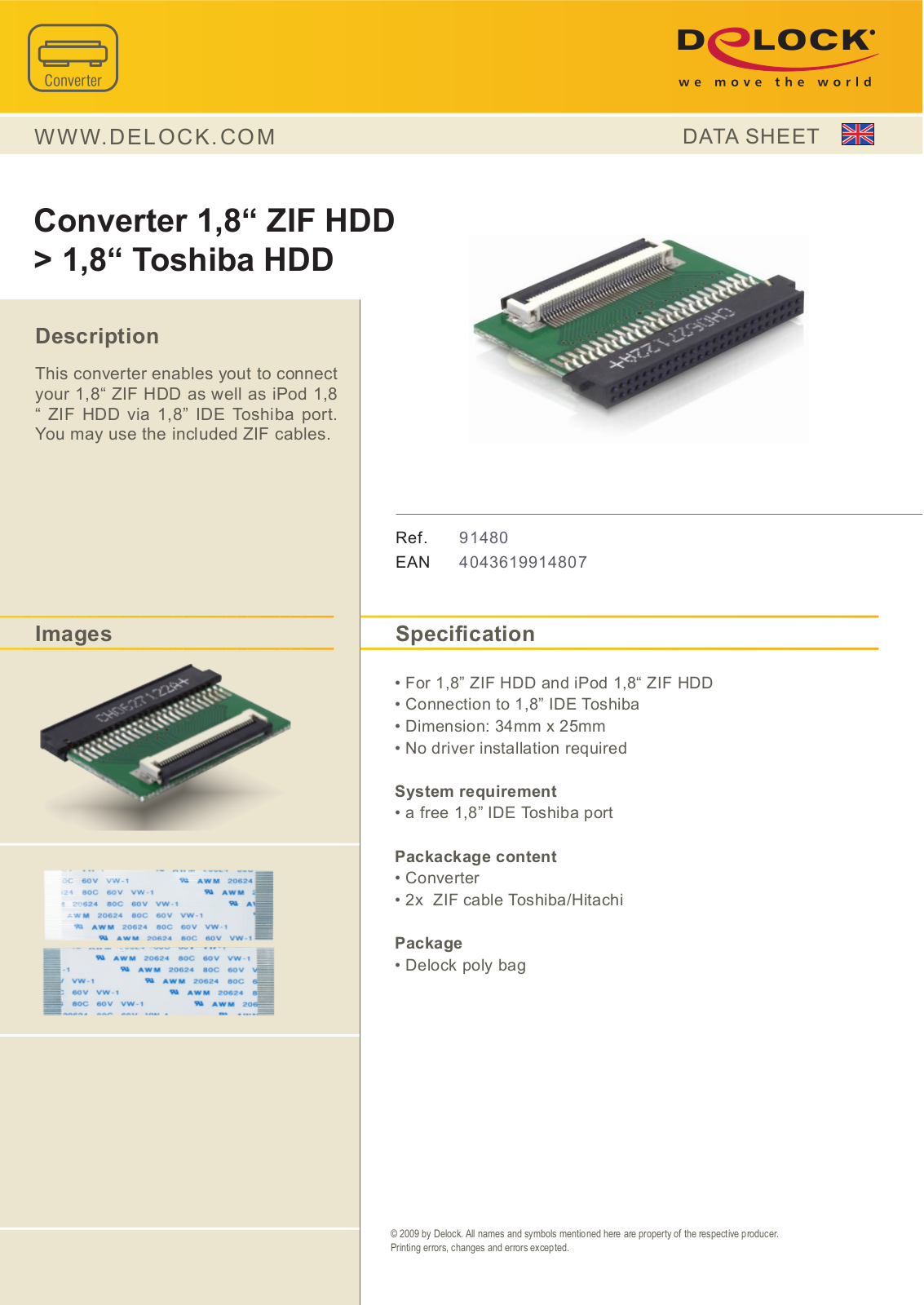 DeLOCK 91480 User Manual