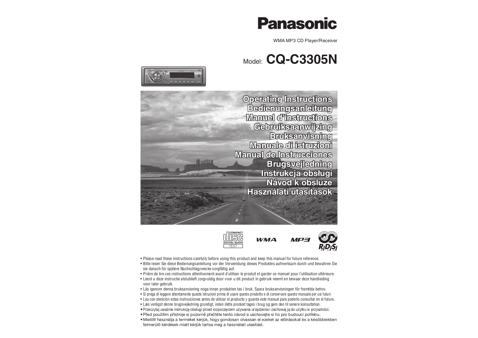 Panasonic CQ-C3305N Operating Manual