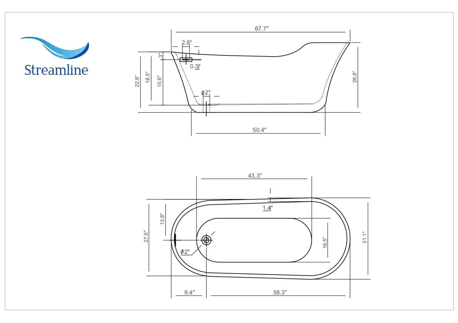 Streamline M228068FSWHFM Installation Manual