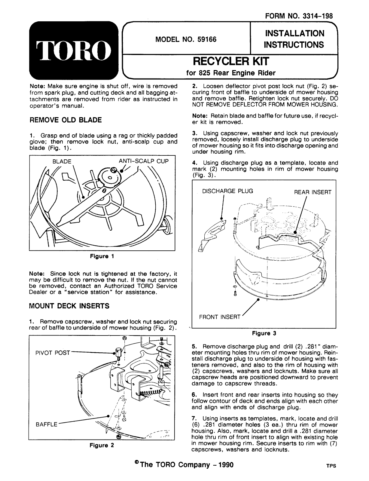 Toro 59166 Installation Instructions