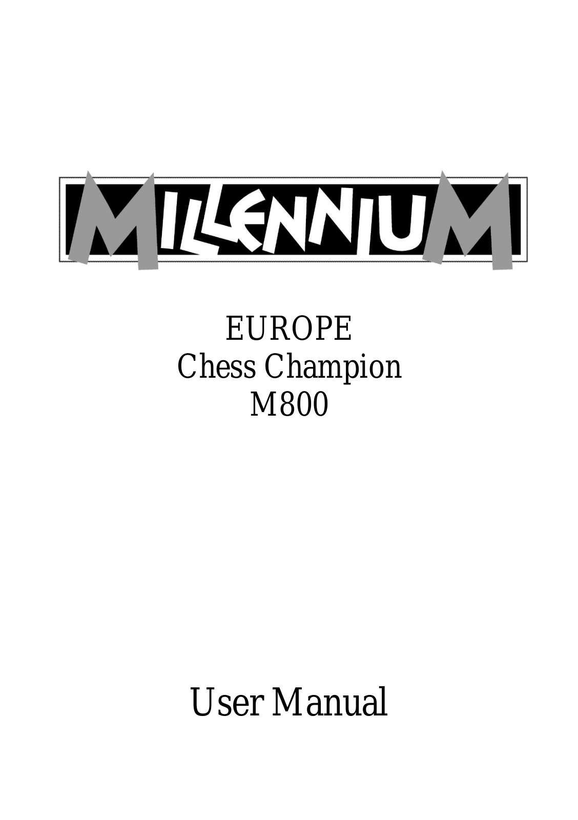 Millennium M800 User Manual