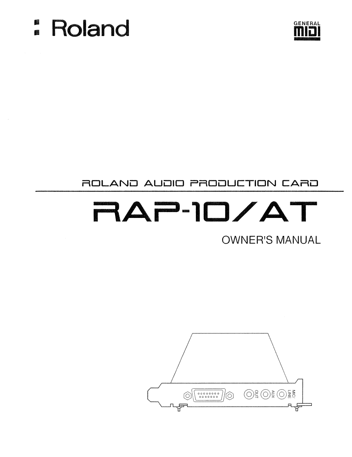 Roland RAP 10AT Service Manual