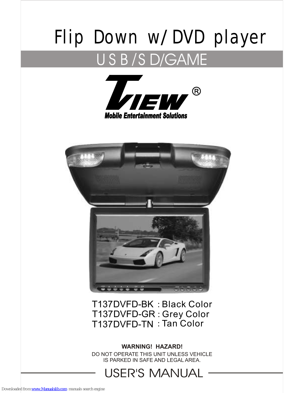 Tview T137DVFD User Manual - ManualMachine.com