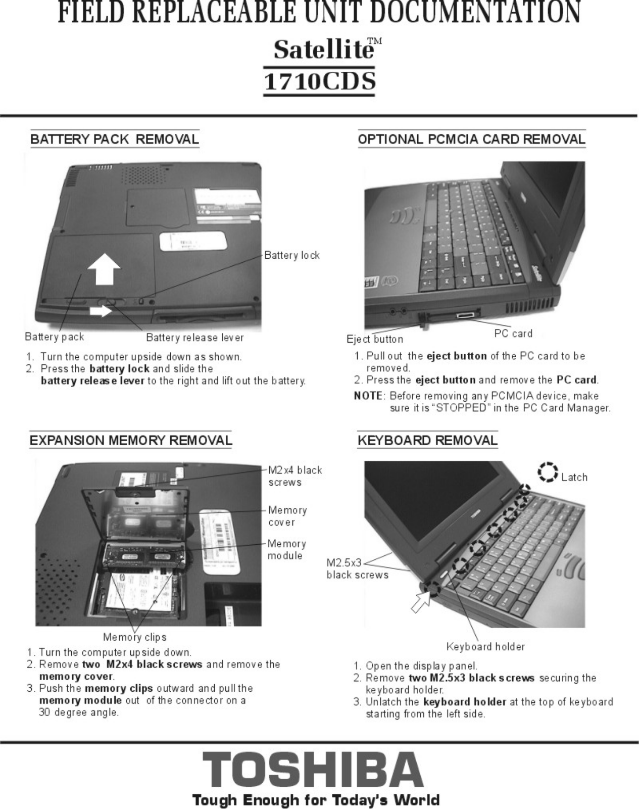 Toshiba satellite 1710cds Service Manual