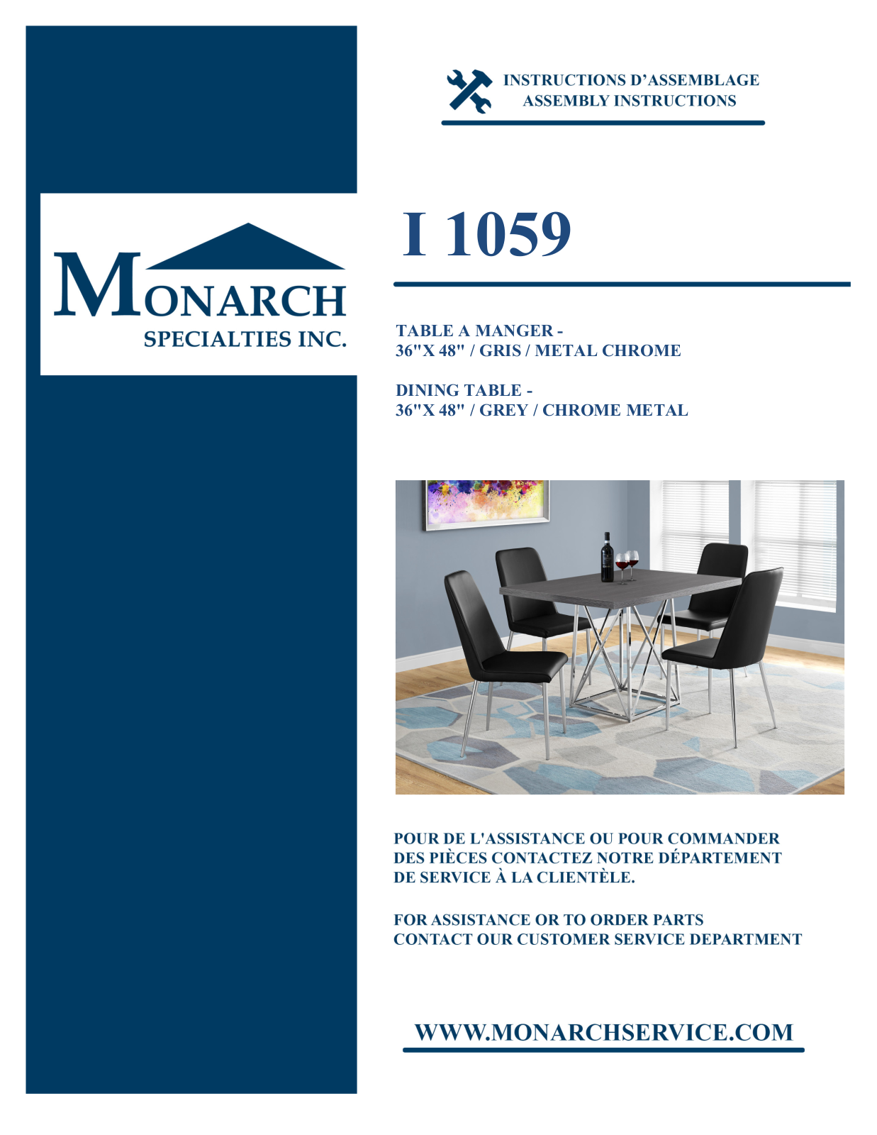 Monarch I1059 Assembly Guide