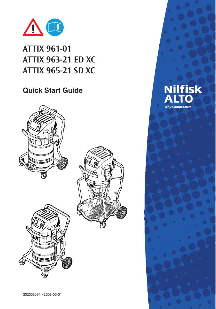 Nilfisk 961-01, ATTIX 961-01 User Manual