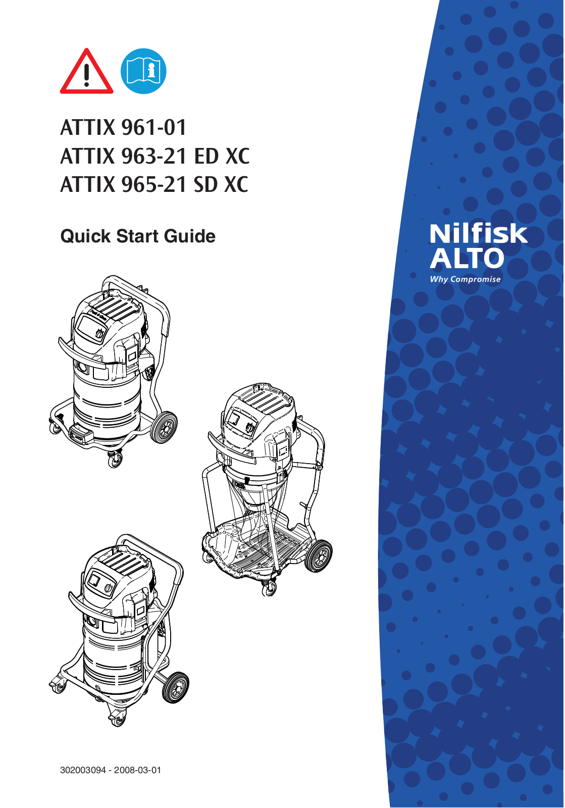 Nilfisk 961-01, ATTIX 961-01 User Manual