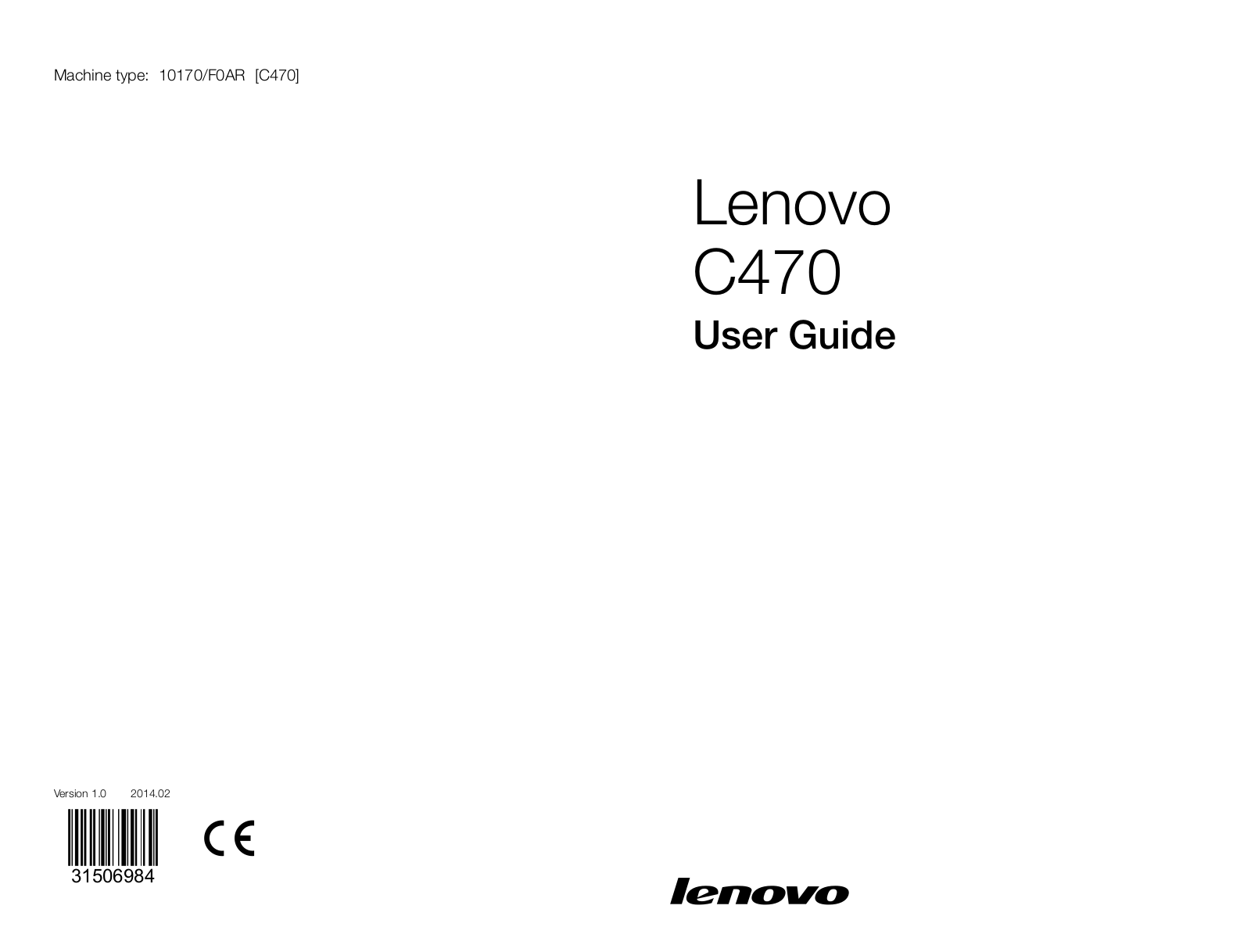 Lenovo C470 User Manual