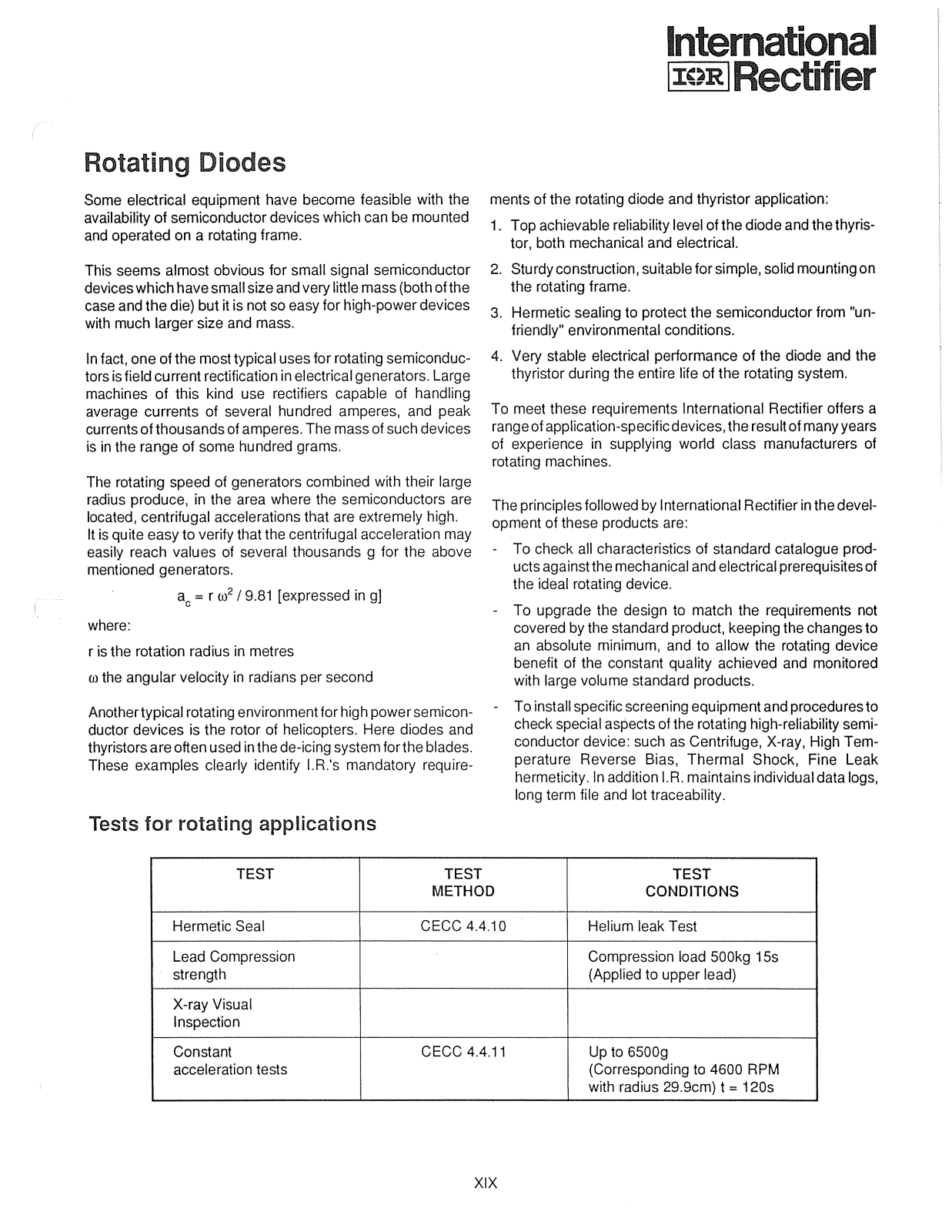 Vishay Rotating Diodes Application Information