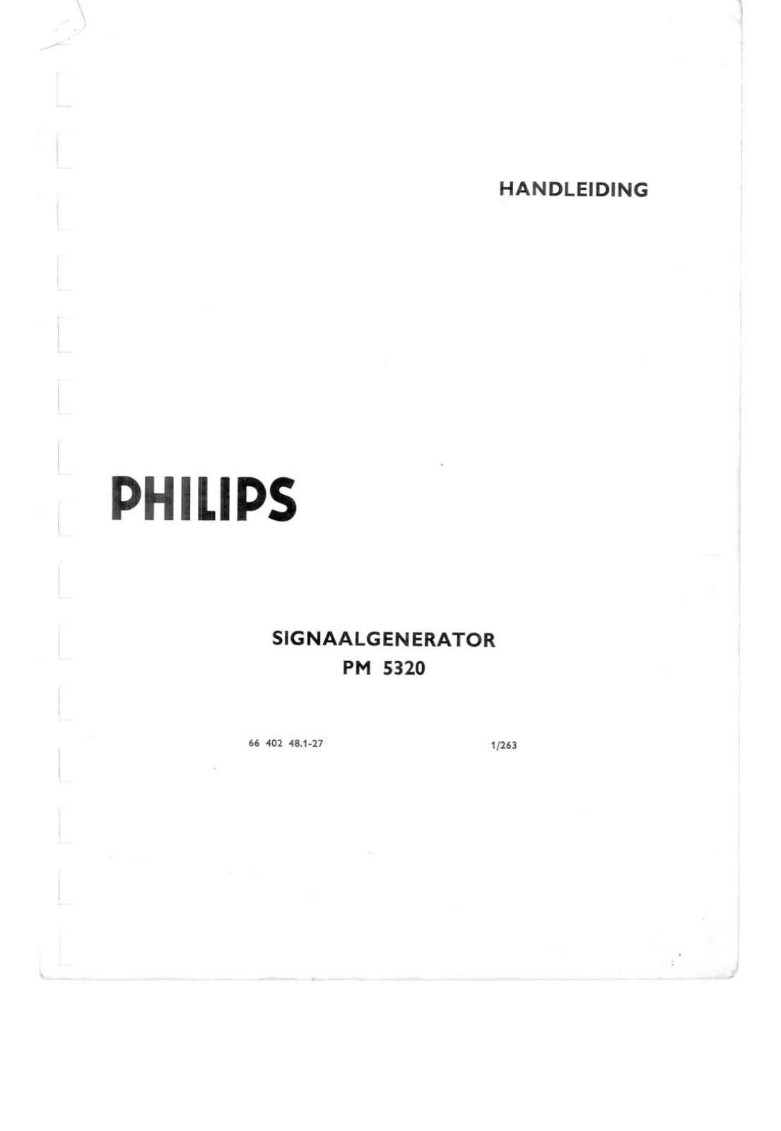 Philips PM 5320 Service manual