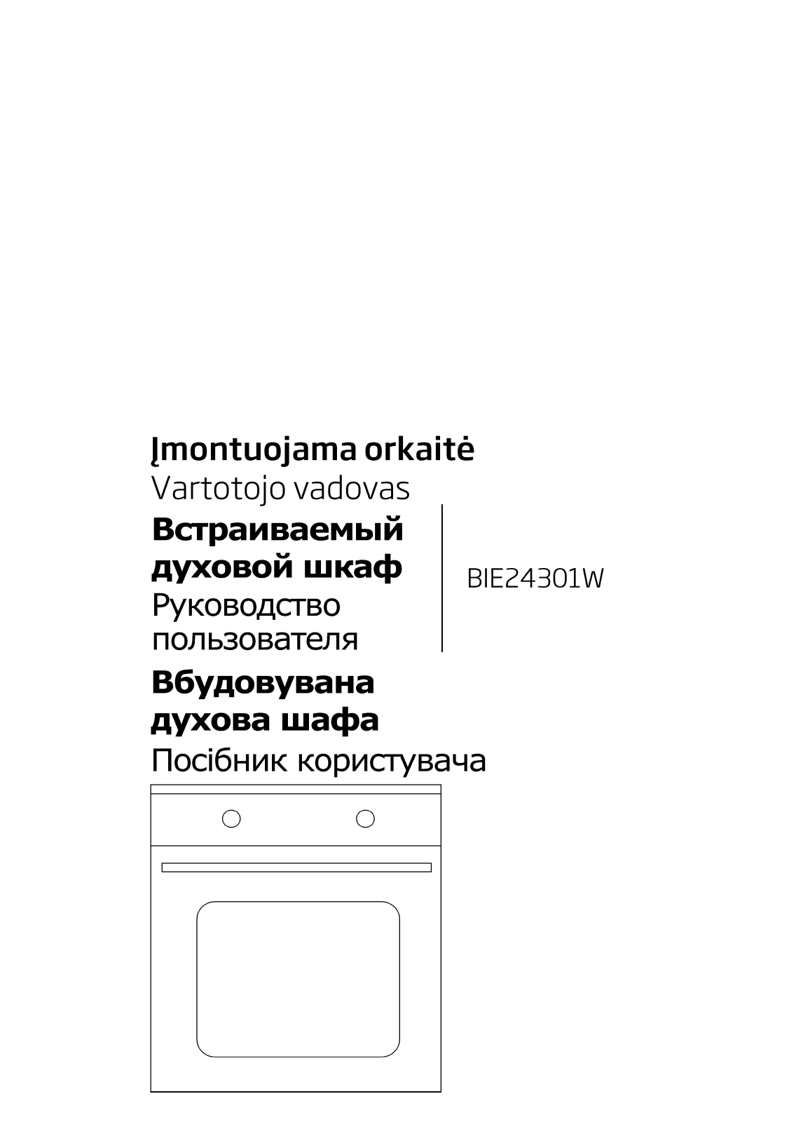 Beko BIE 24301 W User Manual