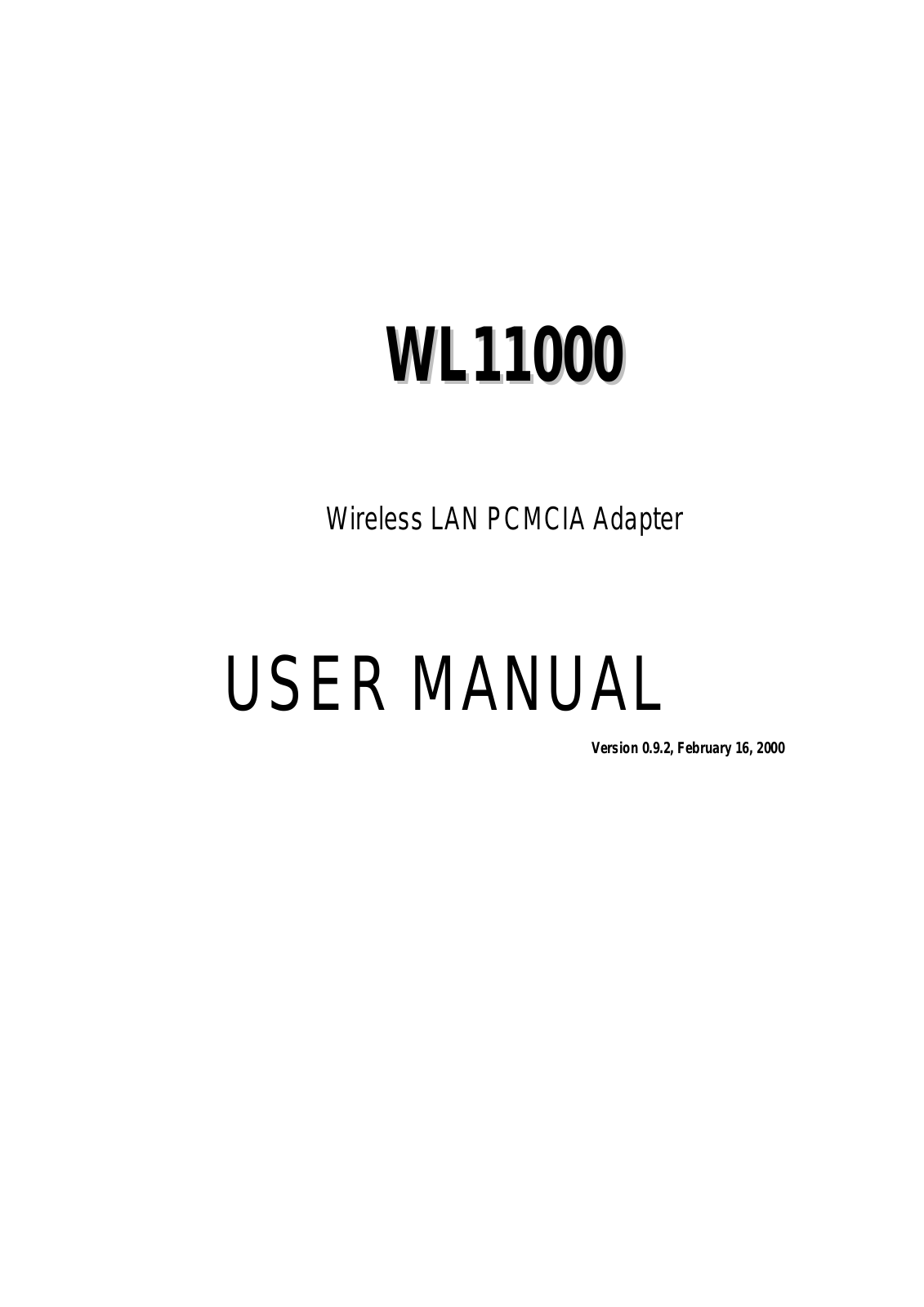 Belkin WL11000 User Manual