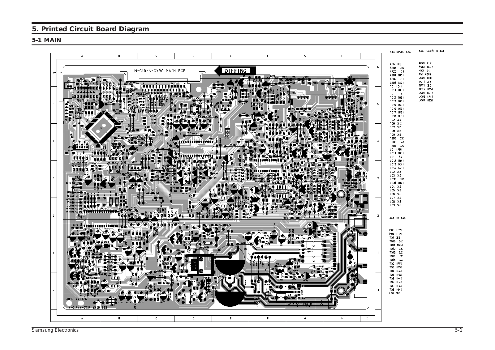 SAMSUNG Ncp-50fh, Ncp-70qh, Ncp-10qh Printed Circuit Board Diagram