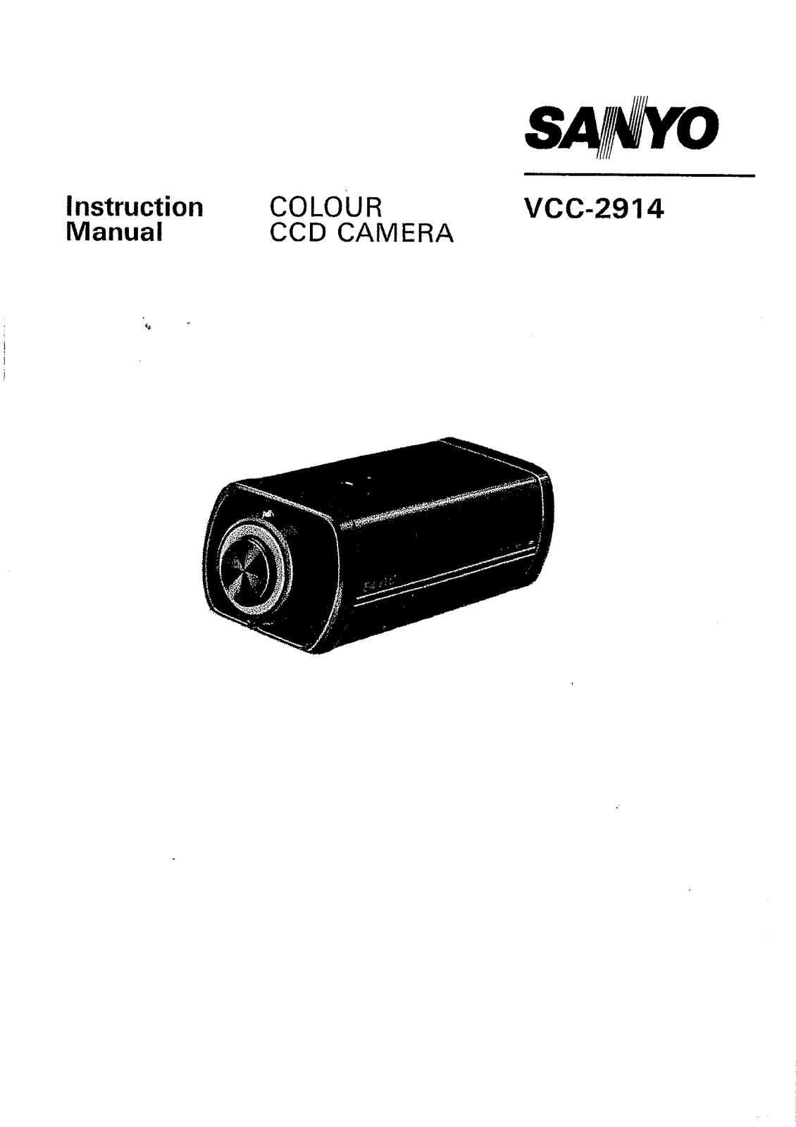 Sanyo VCC-2914 Instruction Manual