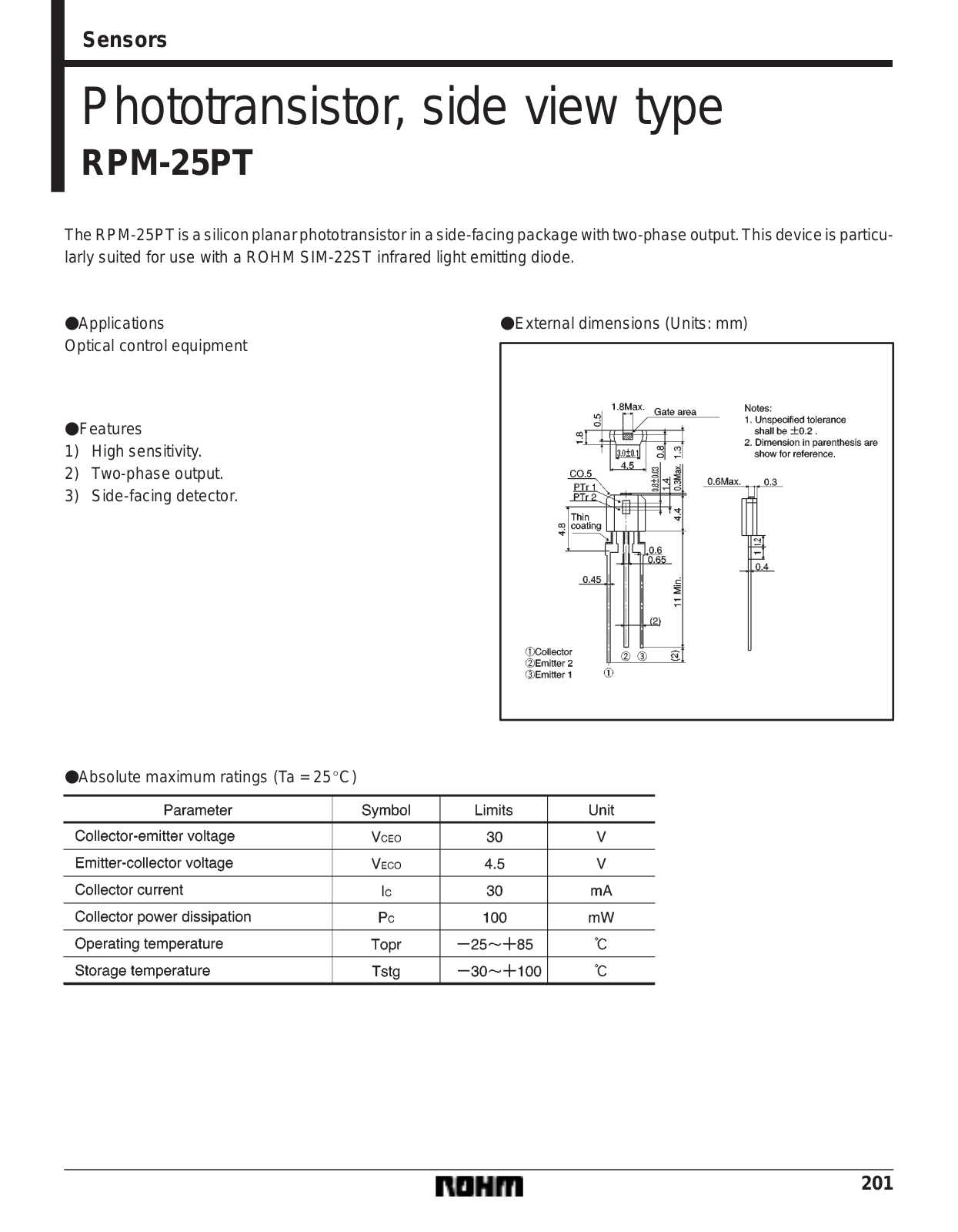 ROHM RPM-25PT Datasheet