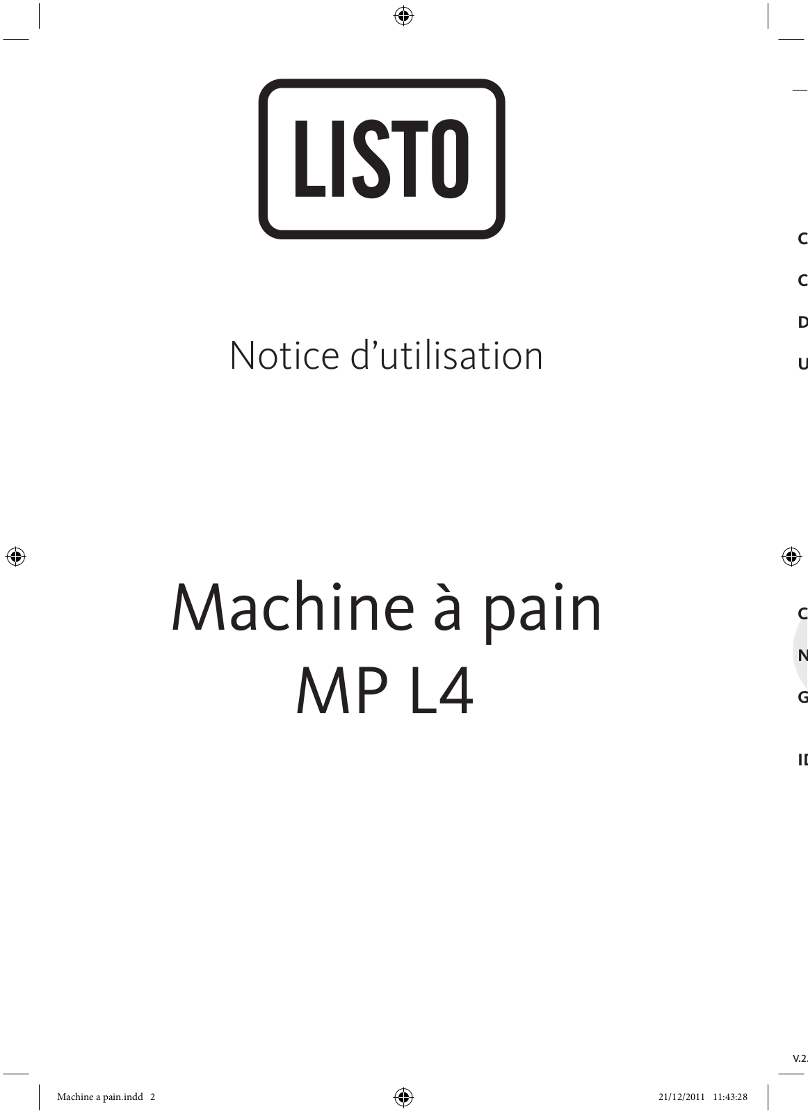 LISTO MP L4 User Manual