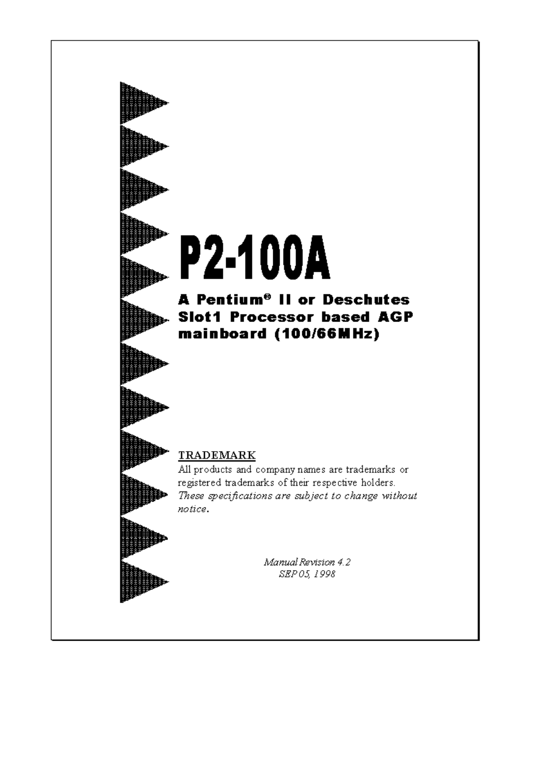 EPoX/ProNiX P2-100A User Manual - ManualMachine.com