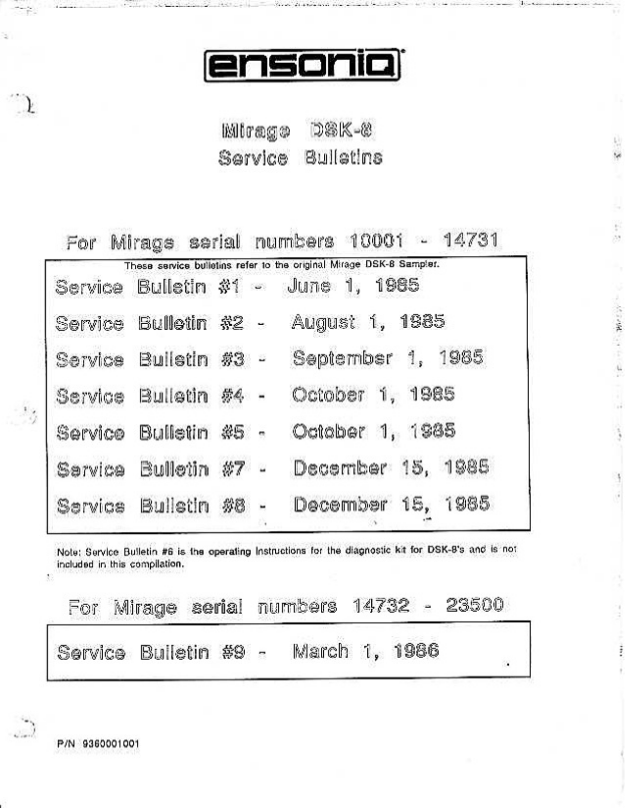 Ensoniq Corporation Mirage DSK-8 User's Manual