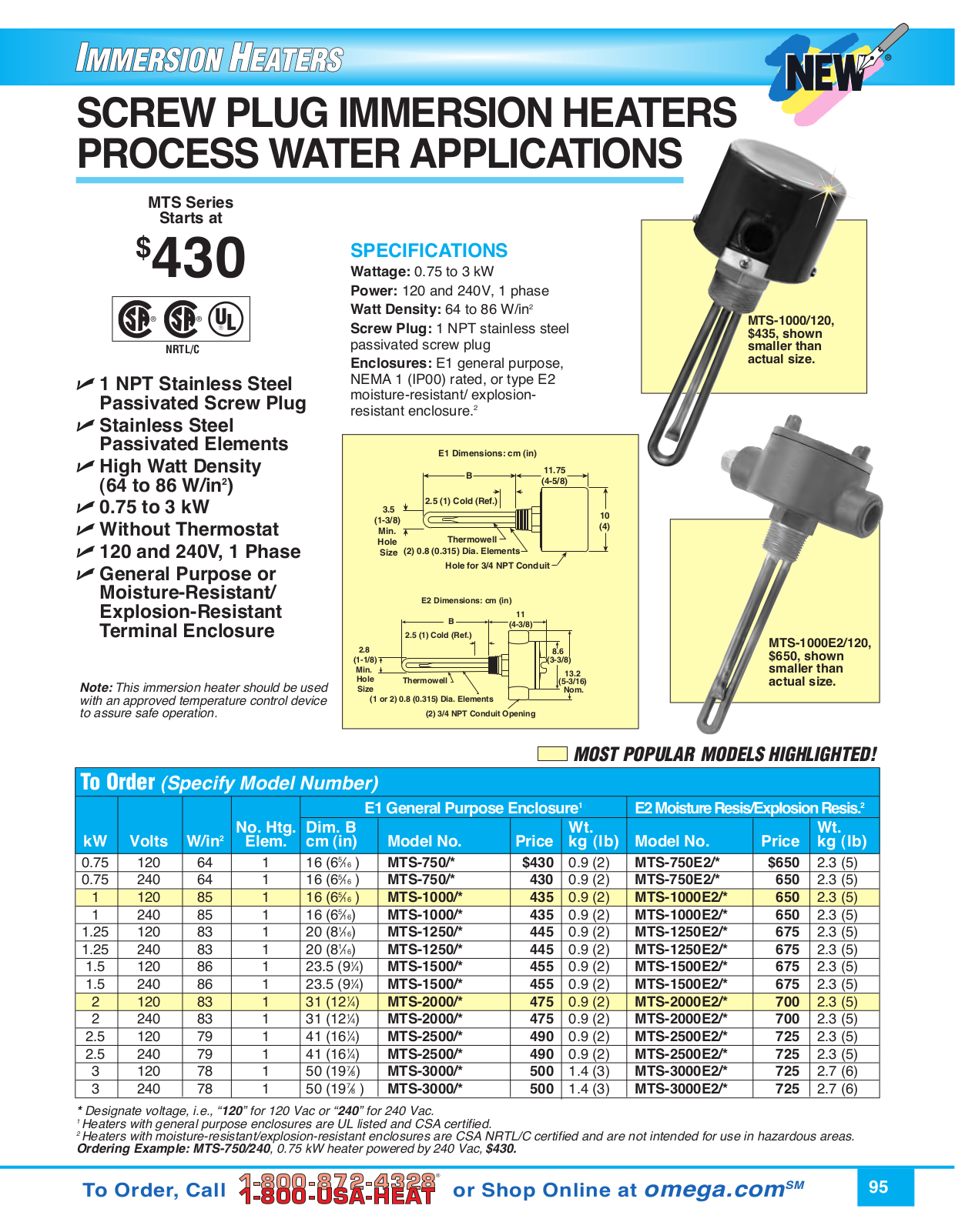 Omega Products MTS-1000-120 User Manual