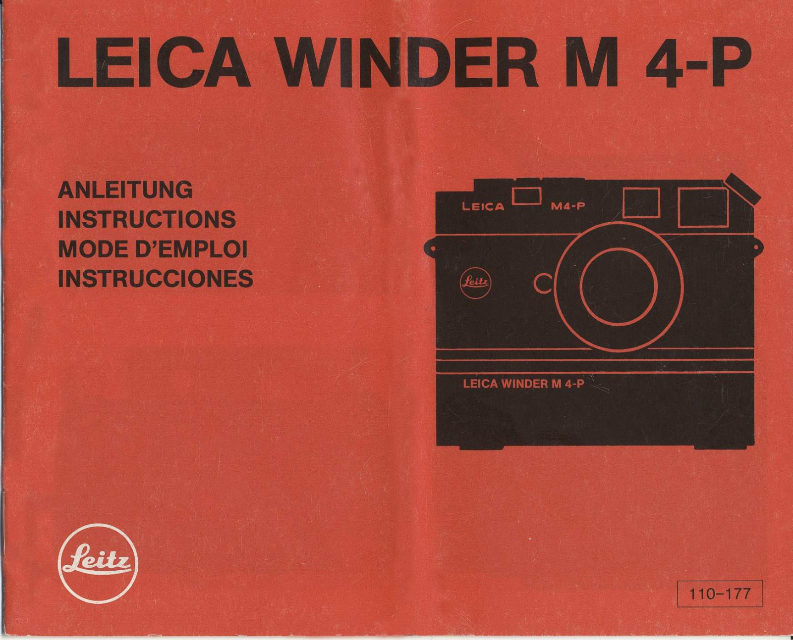 LEICA Winder M 4-P Instruction Manual