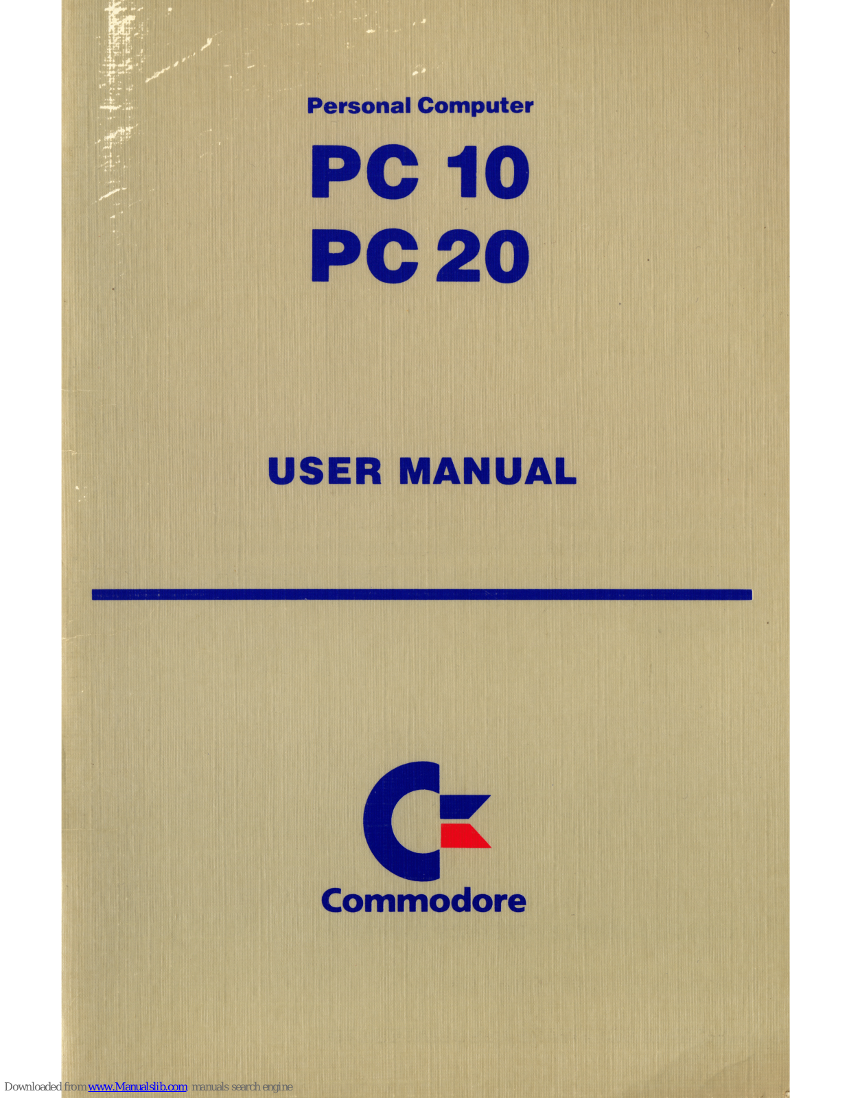 Commodore PC 10, PC 20 User Manual