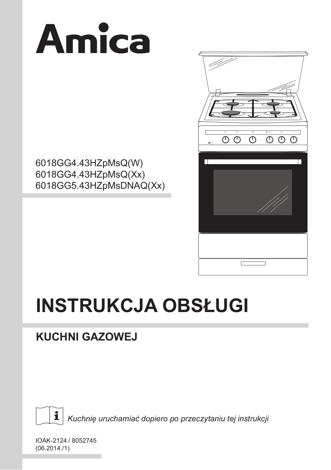 Amica 618GG4.43HZpMsQXx User Manual