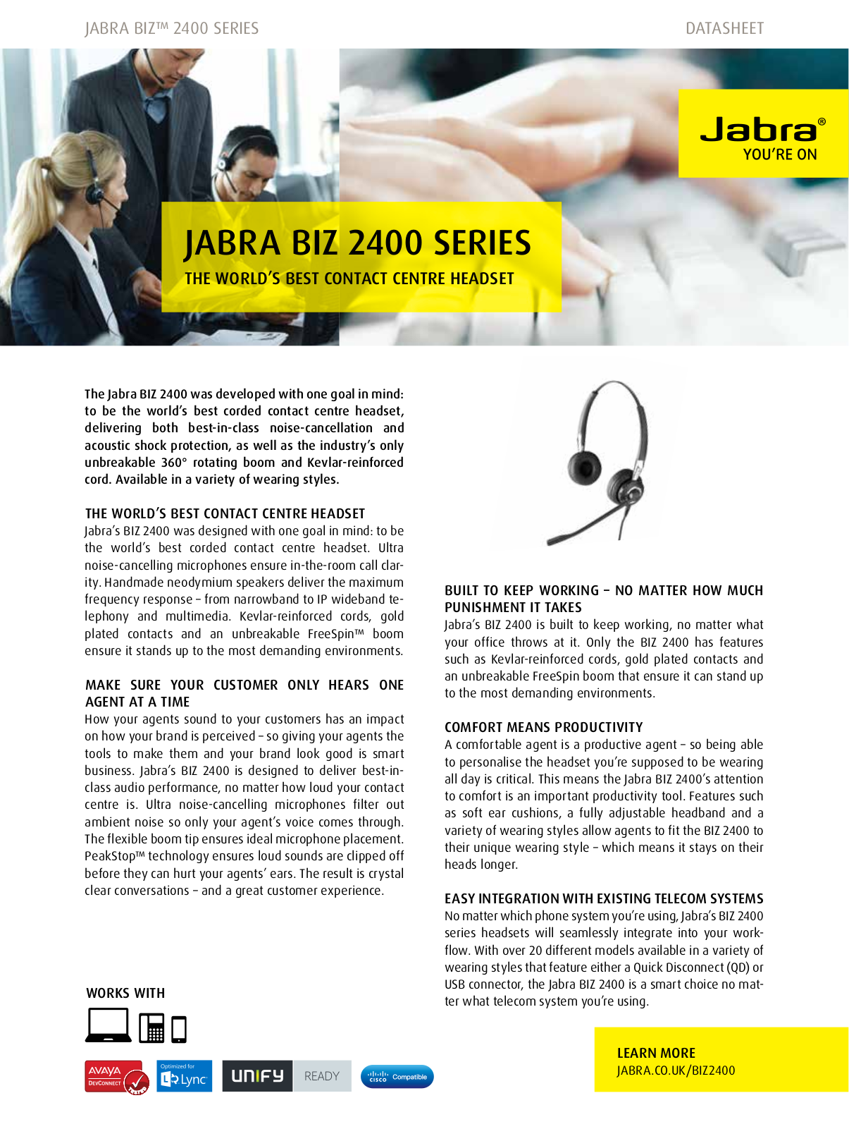 Jabra 2496-823-104 Product Data Sheet