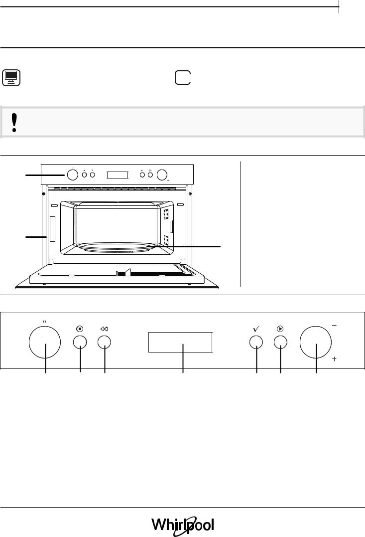 WHIRLPOOL AMW 784/IX Daily Reference Guide