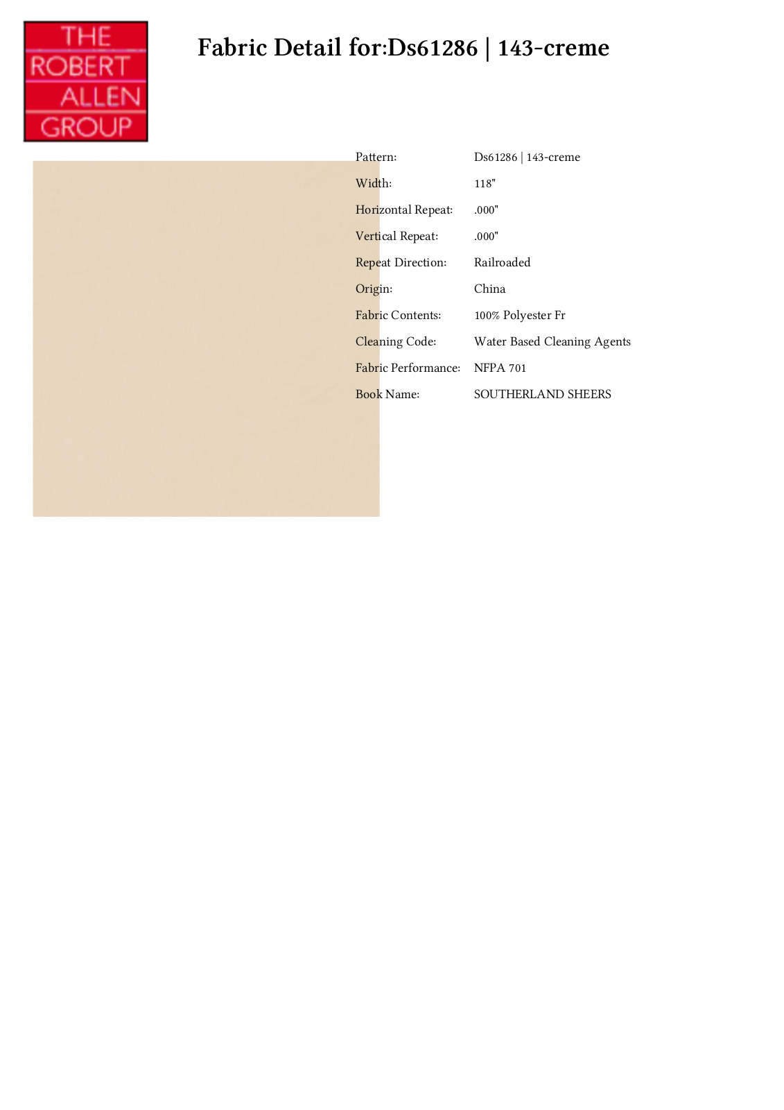 Duralee CRAL7112 Specifications - ManualMachine.com