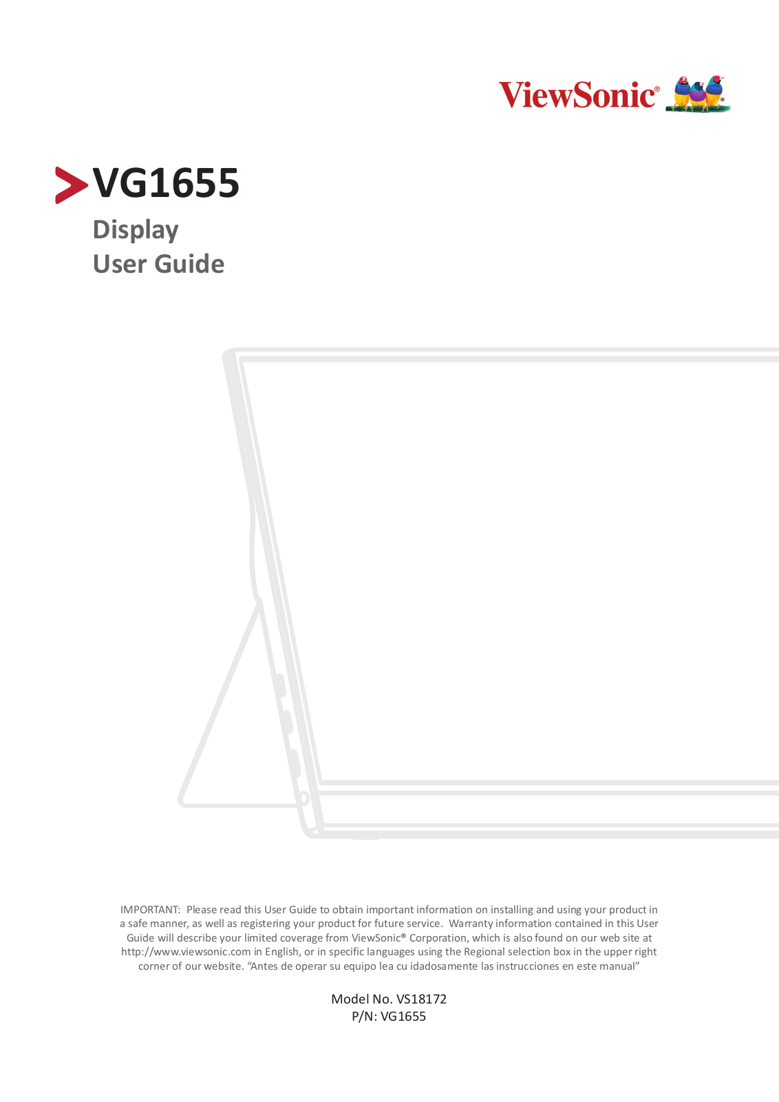 ViewSonic VG1655 operation manual