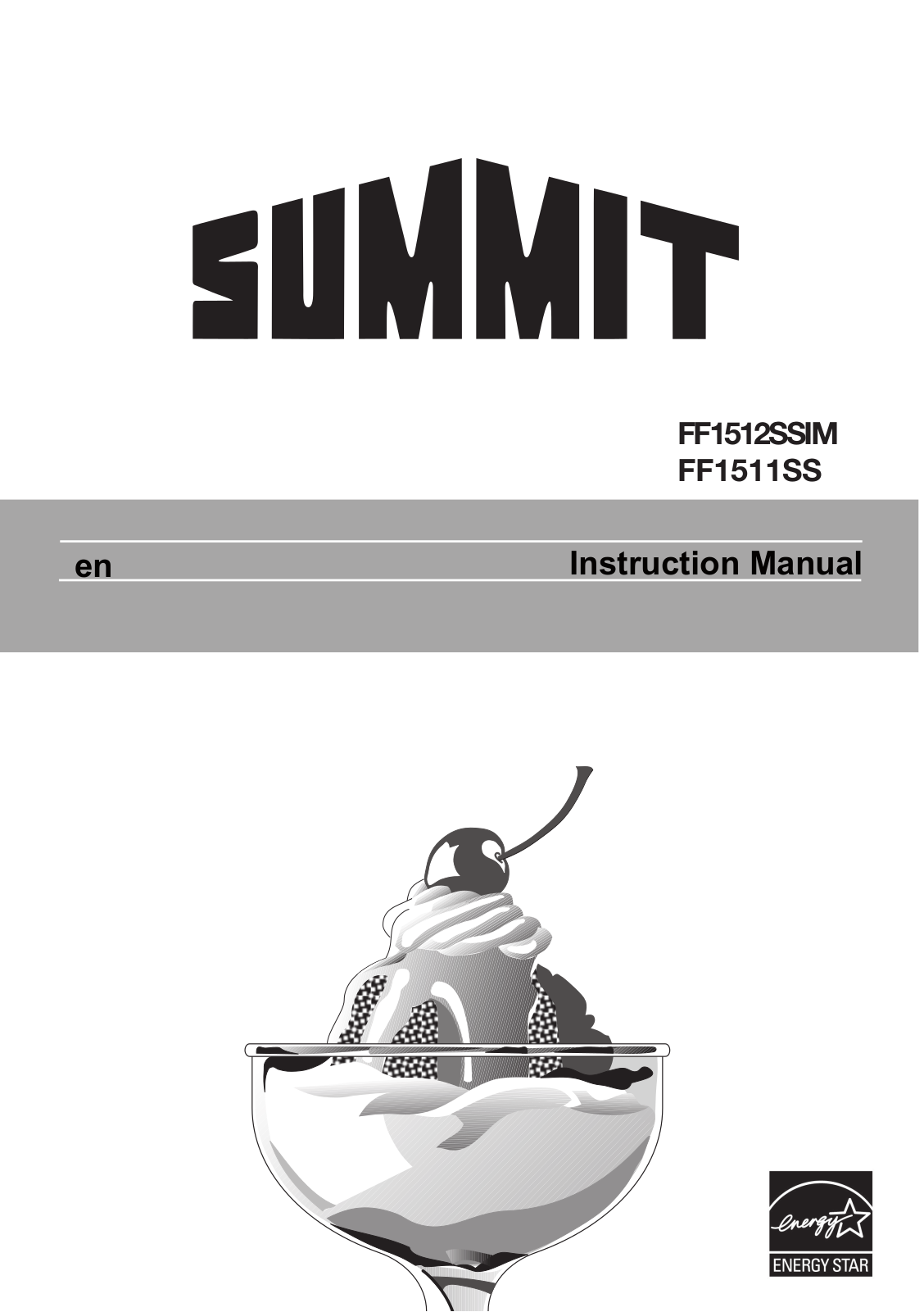 Summit FF1512SSIM User Manual